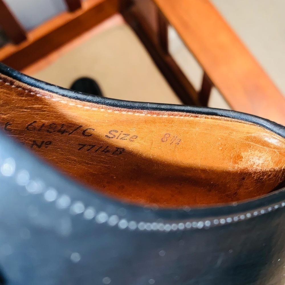 Premium Black Bespoke Cap Toe Oxfords. - Picture 5 of 16